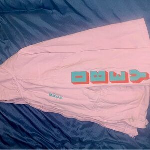 Obey Pink Utility Jacket with Red and Blue Accents